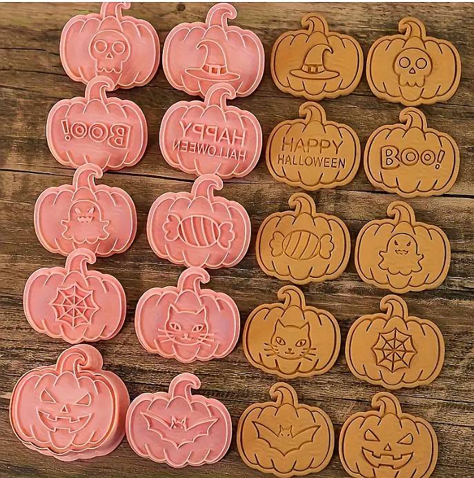 Plastová vykrajovátka a razítka Halloween Dýně
